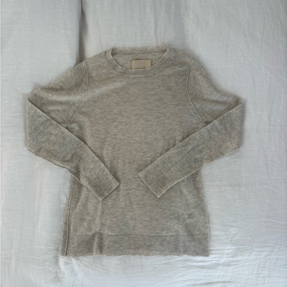 Zadig & Voltaire Women’s Grey/Beige Light Weight Cashmere Sweater, Size Small
